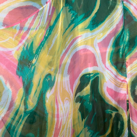 Catherine Malandrino printed chiffon embellished caftan jumpsuit 2 - Picture 4 of 12